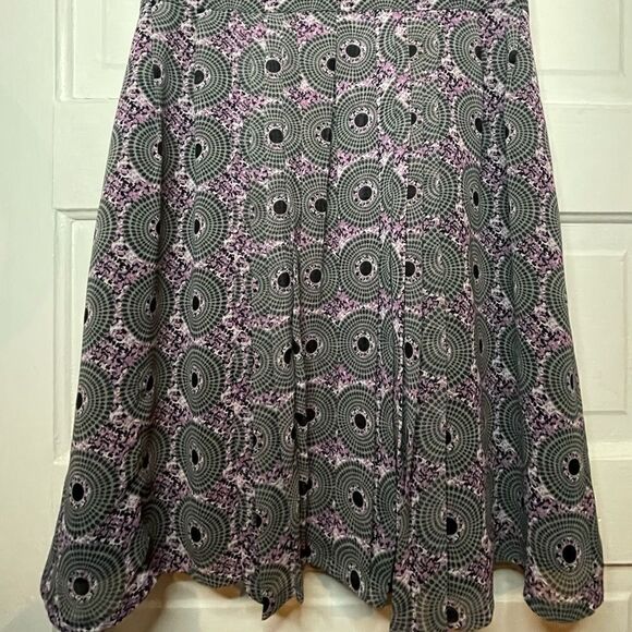 Halogen A-Line Purple & Black Sleeveless Geometric Dress - Picture 6 of 13